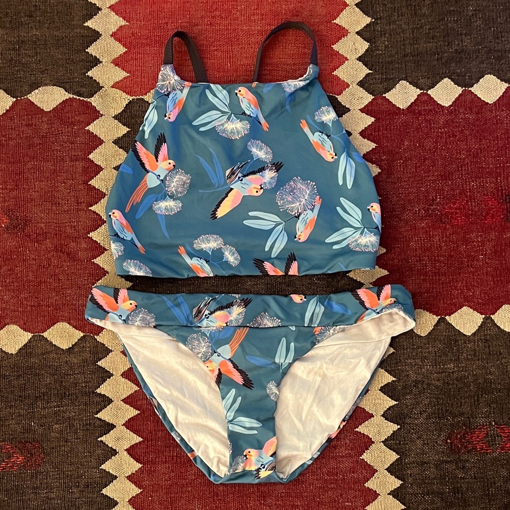 Women’s Tropical Bird Print Swim Set